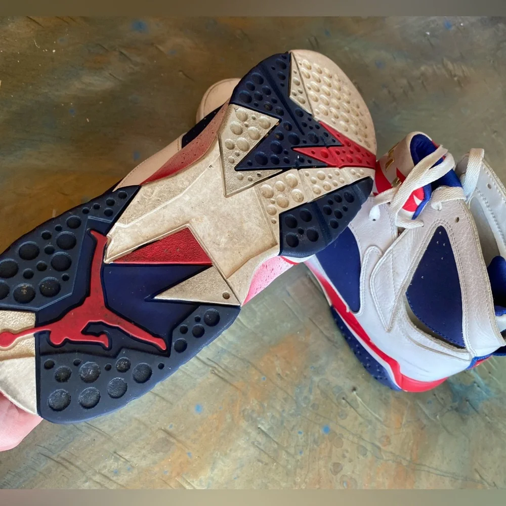 Nike Air Jordan 7 Retro “Tinker Alternate” USA Red Blue 304775-123 Mens Size 13 - Picture 5 of 6